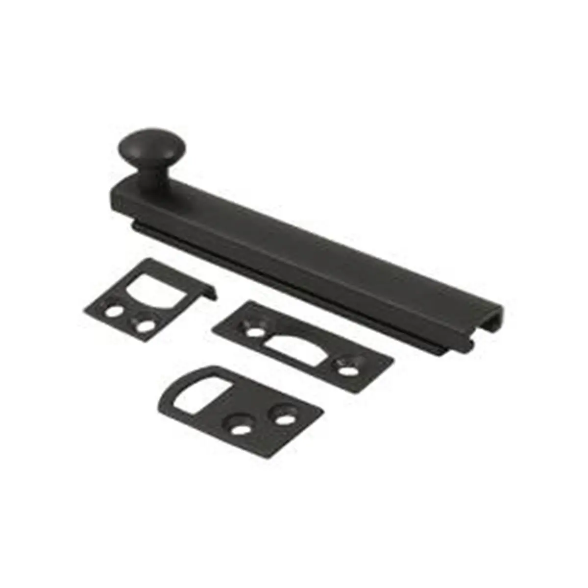 Deltana 4 In. Heavy-Duty Brass Surface Bolt with Concealed Screw, Oil Rubbed Bronze Finish, Solid Build, Weather-Proof for Sailing & Kitchen, Concealed Screw Design to Improve Security & Elevate Appearance, Surface Mount