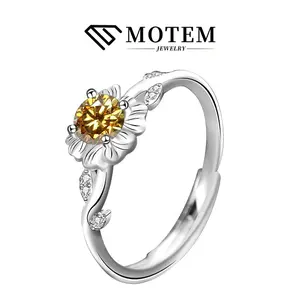 【R15 Sunflower】 925 Sterling Silver Moissanite Rings