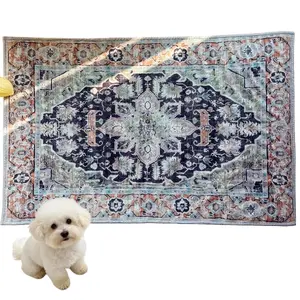 Boho Washable Pee Pads, Pet Feeding Mat, 17inch×27inch Eco-Friendly Leak-Proof Dog Training Pad, Stylish Protection for Home Floors, dog products, puppy essentials