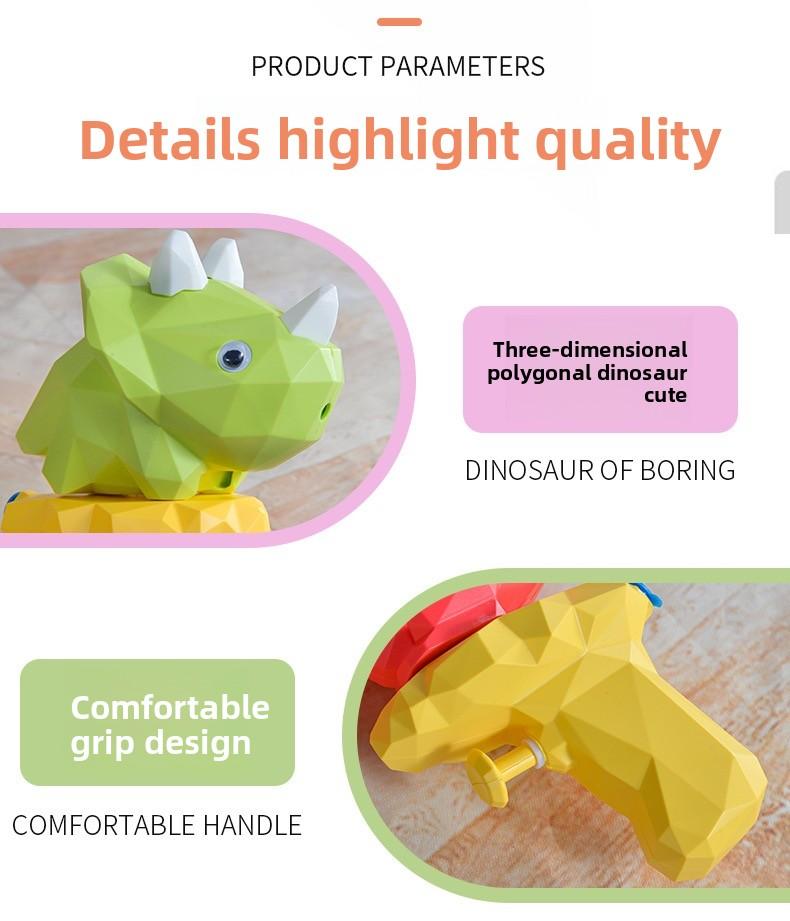 Cute Dinosaur Water Gun, Low-Poly Dinosaur Shape, Easy to Operate, Perfect for Summer Outdoor Play, Family Activities & Friend Gatherings