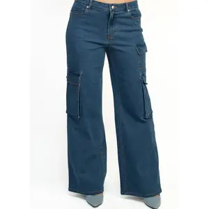 ADORE MID DENIM CARGO MID-RISE PANTS