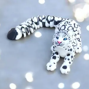 3D Printed Snow Leopard Figurine