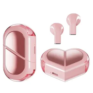 Adorable Heart-Shaped Wireless Earbuds – Stylish, Comfortable for Small Ears, Fun Rotating Design, Ideal for Women’s Everyday Use & Perfect Gift!