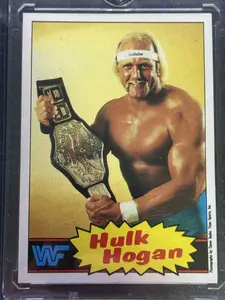 WWE Hulk Hogan Rookie Card 1985 WWF Collectible Wrestling Trading Card Featuring Iconic Champion Belt Design