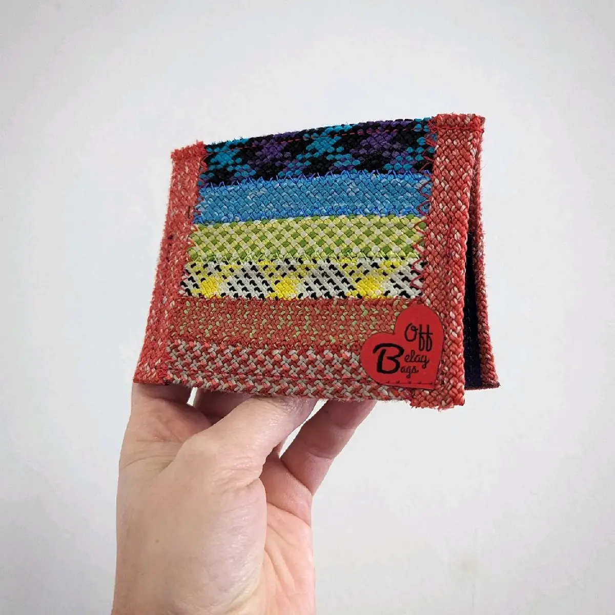 rainbow Rock climbing rope wallet Card Holder