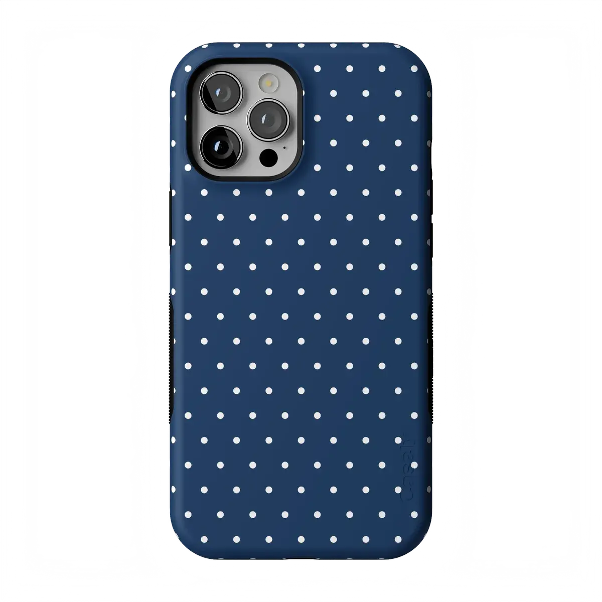 Casely iPhone 12 Pro Max Case | On the Dot | Navy Polka Dot | Bold Protective Design | Compatible with MagSafe