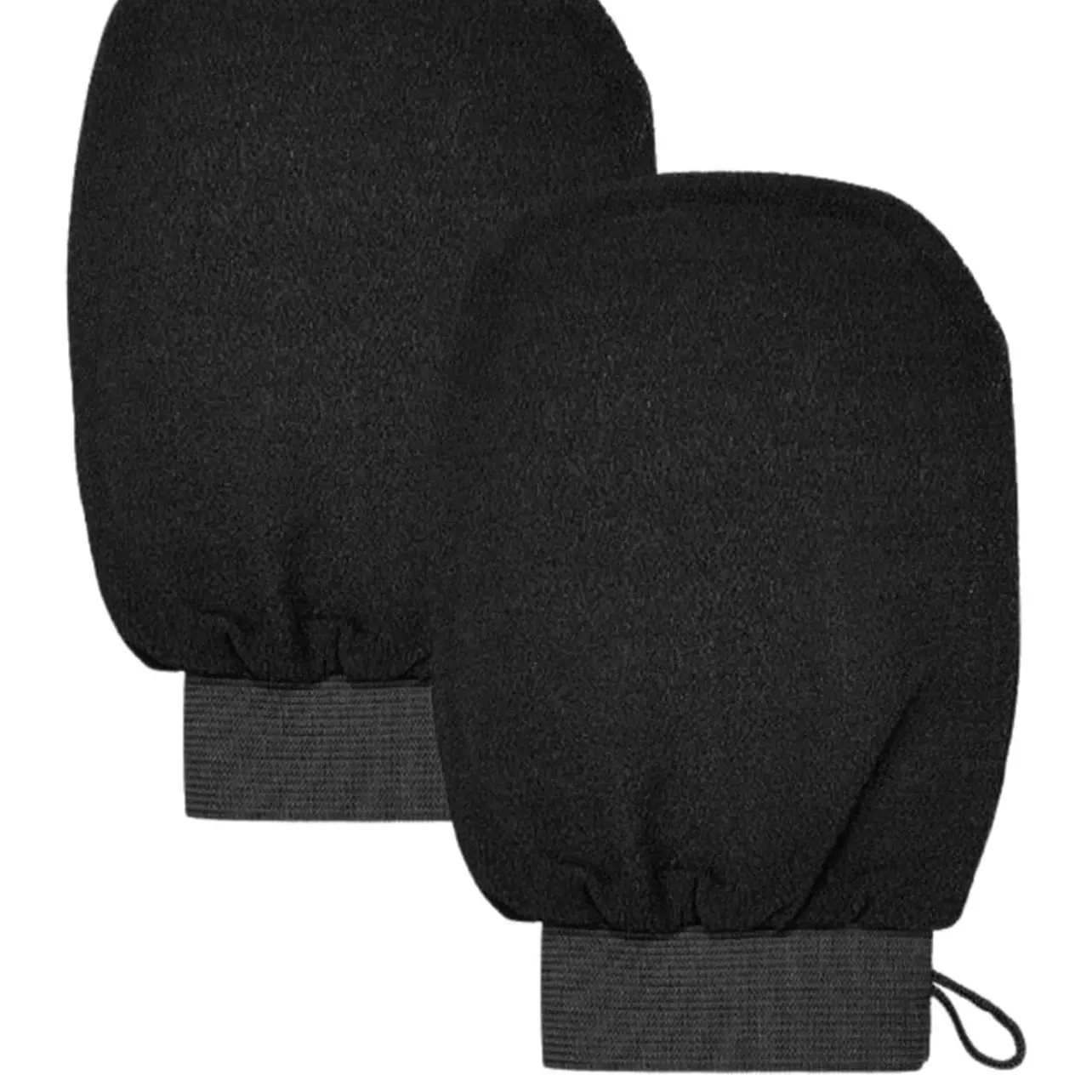 Exfoliating bath mittens