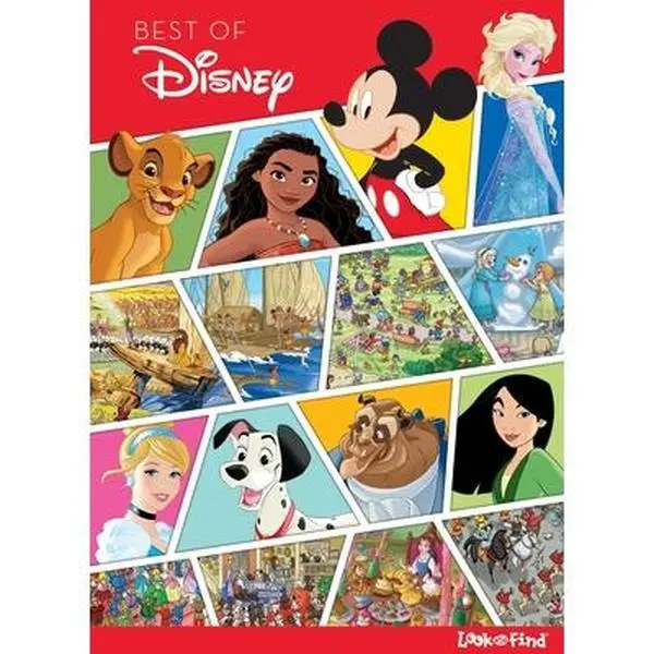 Disney Best of Disney Look and Find Toddler Activity Book - Pi Kids, Hardcover Children's Literature & Art Book for Curious Kids, 48 Pages, 100+ Hidden Objects, 10.74" h x 7.88" l x 0.41" w, Art-Focused