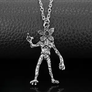 Hot Movie New Stranger Necklace Demodog Demogorgon Monster Alloy Pendant Necklace Cosplay Jewelry Prop for Men Women Gifts
