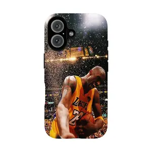 2-in-1 Film Phone Case featuring Basketball Icon Kobe — Compatible with iPhone 12, 13, 14, 15, 16, 17 Series. Glossy, Shockproof, and Non-Yellowing — An Ideal Gift Choice.