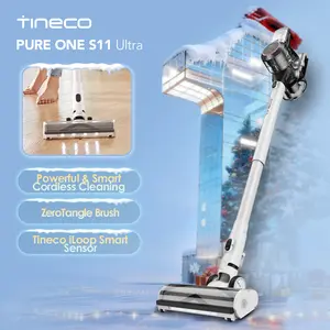 Tineco Pure One S11 Ultra Smart Cordless Stick Vacuum Cleaner, ZeroTangle Brush, Lightweight, Quiet, Powerful Suction, Converts into Handheld Dust Vac, Multiple Attachments, Smart App Integration, Docking Station