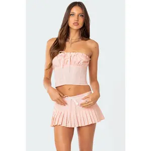 Karmen Gathered Lace Up Corset