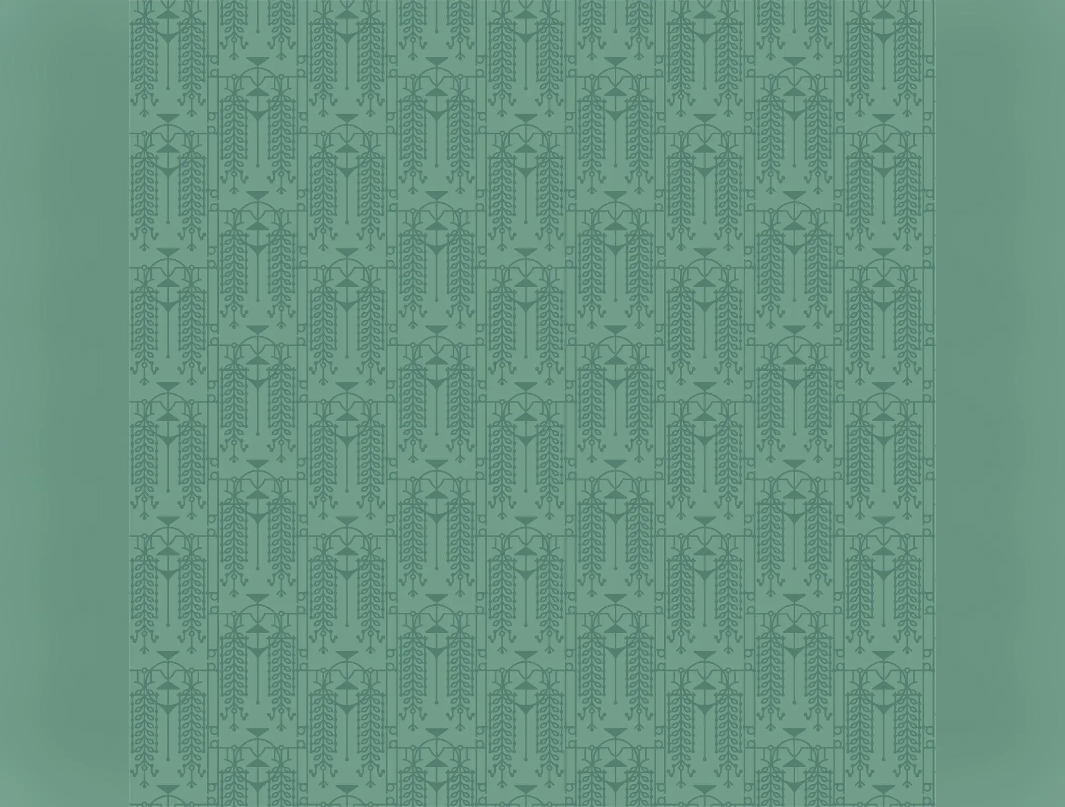 Frank Lloyd Wright Collection by Cloud9 | The House Beautiful Design A - Egyptian Blue (227541) | 100% Organic Cotton