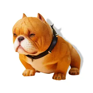 JXK Studio America Bully Mini Dog  Statue Series Durable Polyresin with Intricate Details