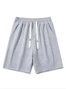 Men's Solid Color Zipper Pocket Sweatshorts, Essential Shorts, Regular Fit Casual Comfy Breathable Shorts for Summer, Men's Bottoms for Daily Wear, Casual Fitted Shorts