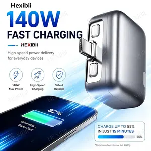 TypeC Hexibii 140W Physical-Disconnect Battery Guard - Auto & Self-Eject Charger, Smart Auto-Stop Accessory for iPhone 15/16/17/18 Series (Including Pro Mod) , Laptops, Tablets, Safe Night Charging Auto Cut-Off, Smartphone,gift,summerwins,smart power cut