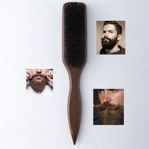 1 Pc Beard Grooming Brush & Comb – Fine-tooth design with boar bristles for even oil distribution and deep cleaning. Portable dual-use tool for beard styling at home or travel, ideal for men’s grooming.