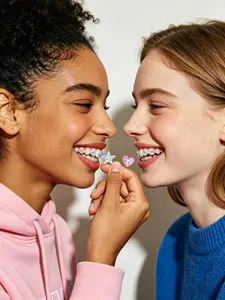 Toothfairy Blingblingsmile gemsmile toothgems Teeth with Light, 2026 New Professional DIY Gem Jewelry fyp for Man Women Sparkling Crystals Gift Birthday Anniversary Holiday Christmas Halloween（Does not include glue and light ）