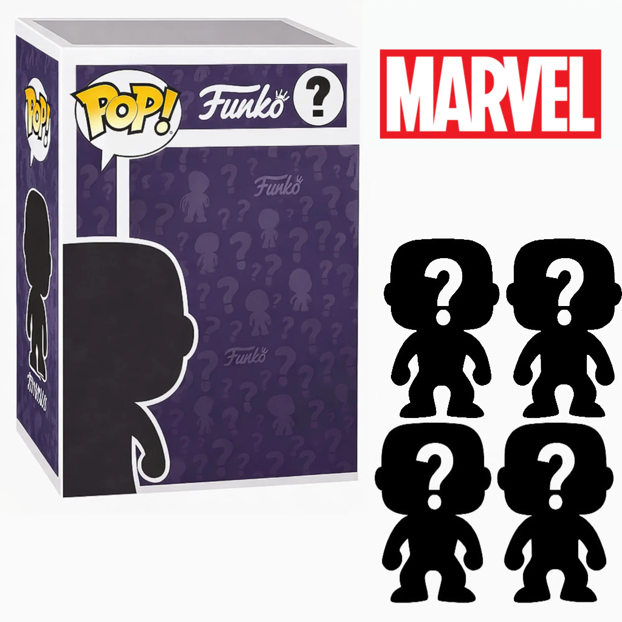 Set of 4 Surprise Mystery Marvel Funko Pop! Randomly Selected