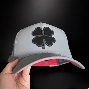 Clover Hat SnapBack Gray Red  Black plate logo