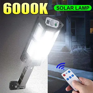 6000k LED Solar Wall Lamp with Motion Sensor, 3 Lighting Modes, Solar Lights are Suitable for Outdoor Streets and Courtyard Safety Lighting