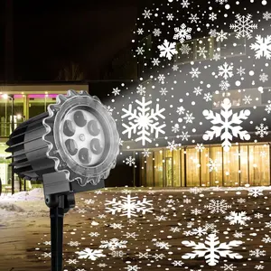 Snowflake Projector Light, Outdoor Waterproof LED Projector Light, Decorative Night Light for Xmas, New Year, Holiday Decorations