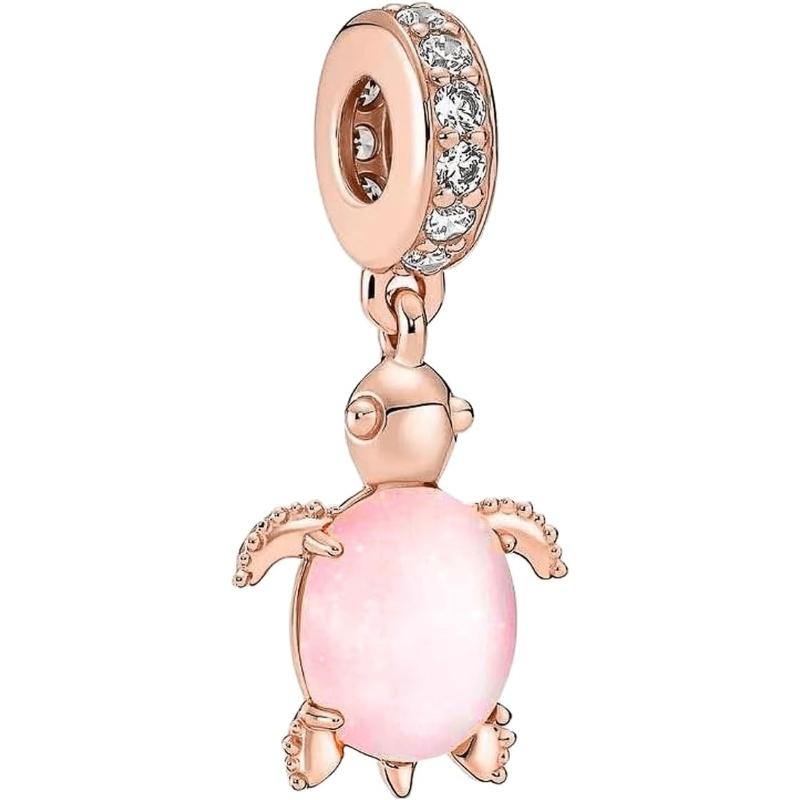 10-Pack Silver Charm Set for Bracelets, CZ Pendant Charms for Women, Tarnish Resistant Jewelry Gift Collection