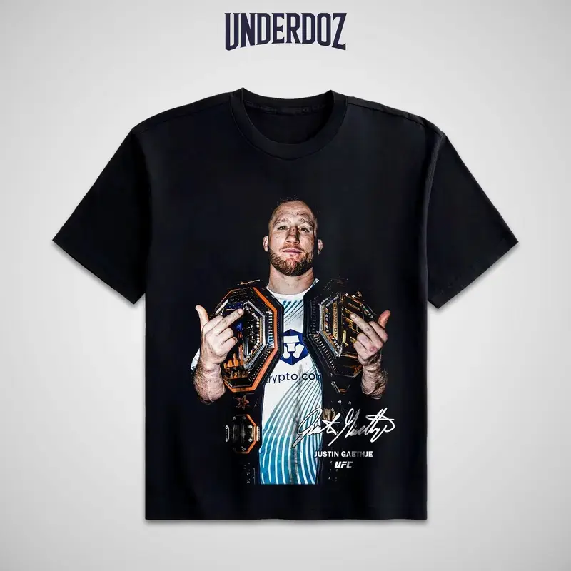 Justin Gaethje UFC Champion Tee, UFC Justin Gaethje "The Highlight" Tee, UFC Sports Shirt, UFC Vintage Cotton Tee, UFC Merch, Unisex Graphic Tee, Vintage Casual Style Gift