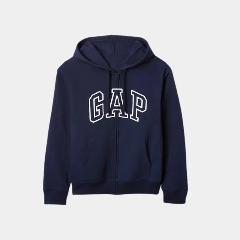 GAP Women's Relaxed Logo Zip Hoodie - Soft Fleece, Casual Everyday Wear, Comfortable Women's Top