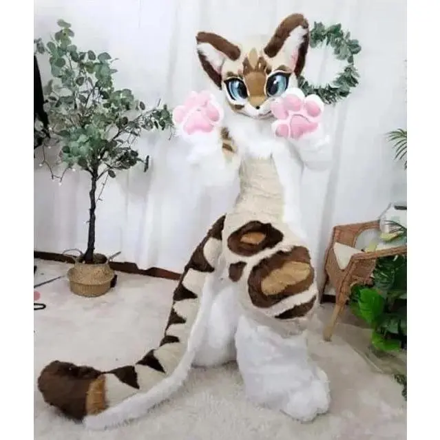 Plush fursuit cat mascot costume Halloween Husky Cosplay fox cosplay camouflage