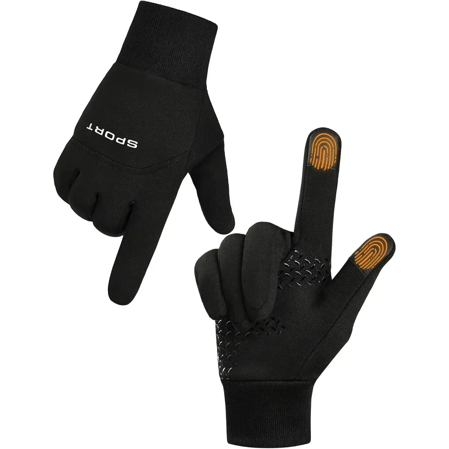 Winter Gloves for Men, Cold Weather Windproof Cycling Gloves for Men, Outdoor Running Gloves with Touch Screen Fingers
