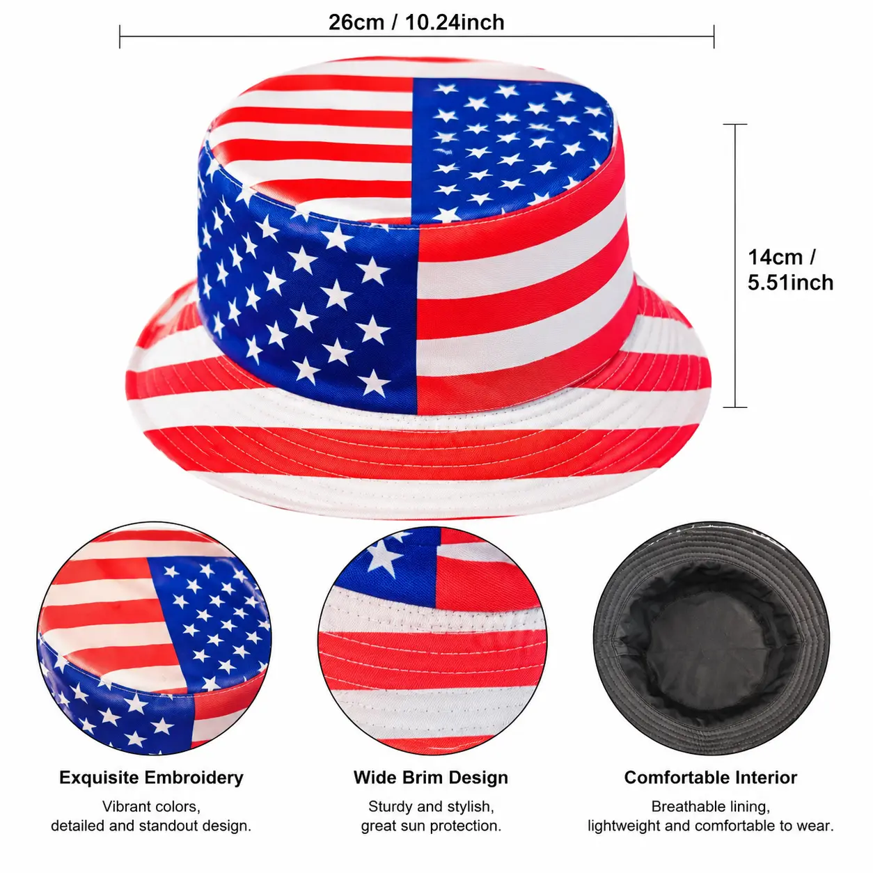 America/Mexico bucket hat, outdoor sun protection sun hat with American and Mexican flag design,casual breathable polyester material, loose and airy fit, suitable for fishing, weeding, camping, and other outdoor activities, patriotic theme, unisex, Breath