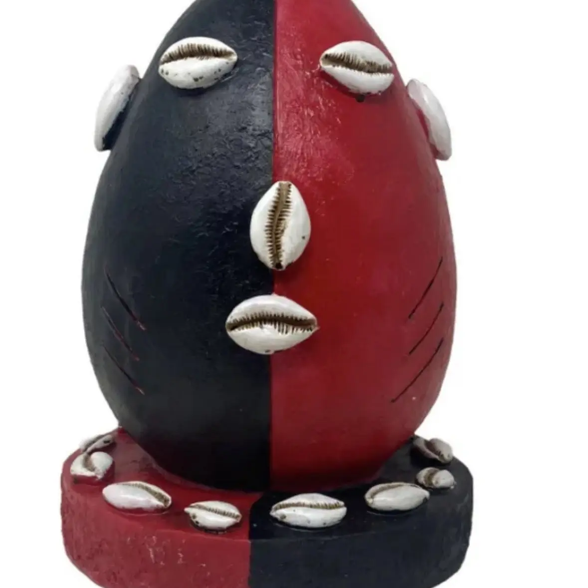 12”Elegua Head statue Red Balck Elegua Face Santeria Yoruba African God Decor Ornaments Religious Gift