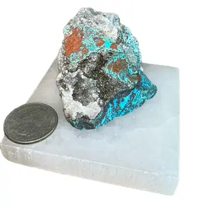 Druzy Quartz and Chrysocolla specimen