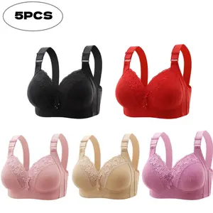 5-Pack/3-Pack Ultra-Soft Seamless Wireless Bras: Barely There Comfort & Breathable Daily Bras for Women with Adjustable Straps -RR