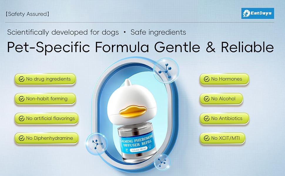 PRO! 30-Day Dog Calming Diffuser - Helps with Stress, Destructive Behavior, Pee Accidents, Separation Anxiety, Barking, Aggression & Chewing - 30-Day Refill Included - Packaging May Vary - Results May Vary