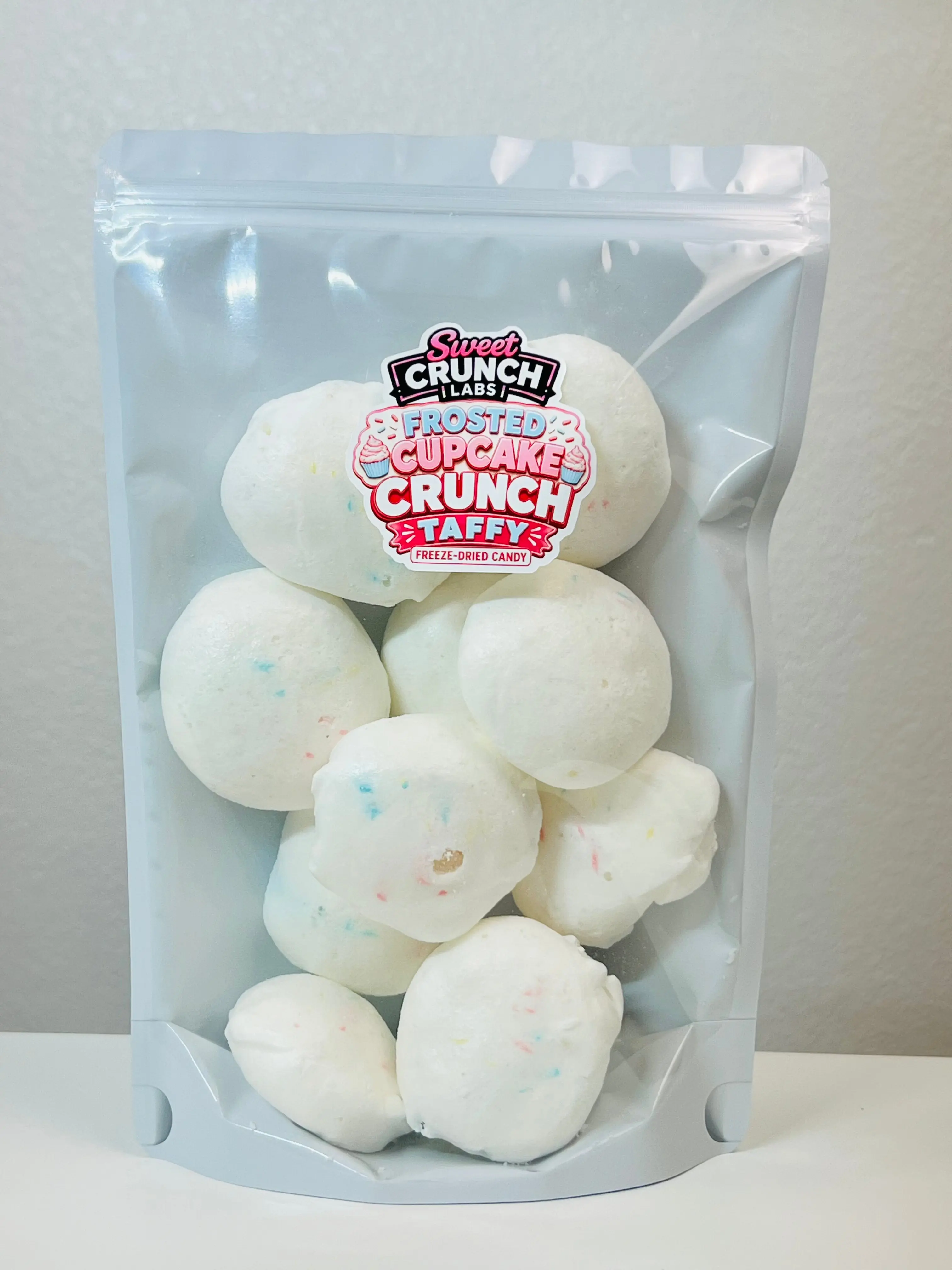 Frosted Cupcake Crunch Puffs – Freeze-Dried Candy