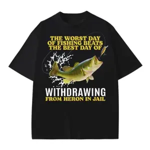 Humorous Fishing Shirt for Men Highlighting the Worst Day on the Lake