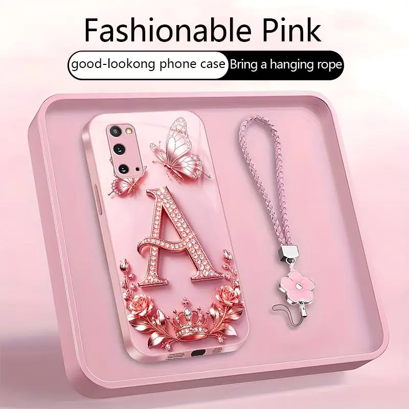 Suitable for [Galaxy S20 5g ] High-end, stylish letter-patterned phone case, 2D printed pattern, not 3D,full-coverage protection, free lanyard included,Purchase now and enjoy free shipping immediately！YM99