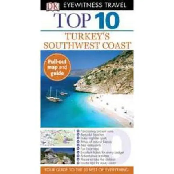 Used DK Eyewitness Top 10 Travel Guide: Turkey's South Coast Paperback by DK Publishing - English, with Bars, Events, Museums, Festivals & Activities for Children, Fully Updated Guide