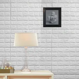 10 Pack White foam Brick Peel And Stick 3D Wall Tile Panels - Covers 58sq.ft 10 Pack White foam Brick Peel And Stick 3D Wall Tile Panels - Covers 58sq.ft
