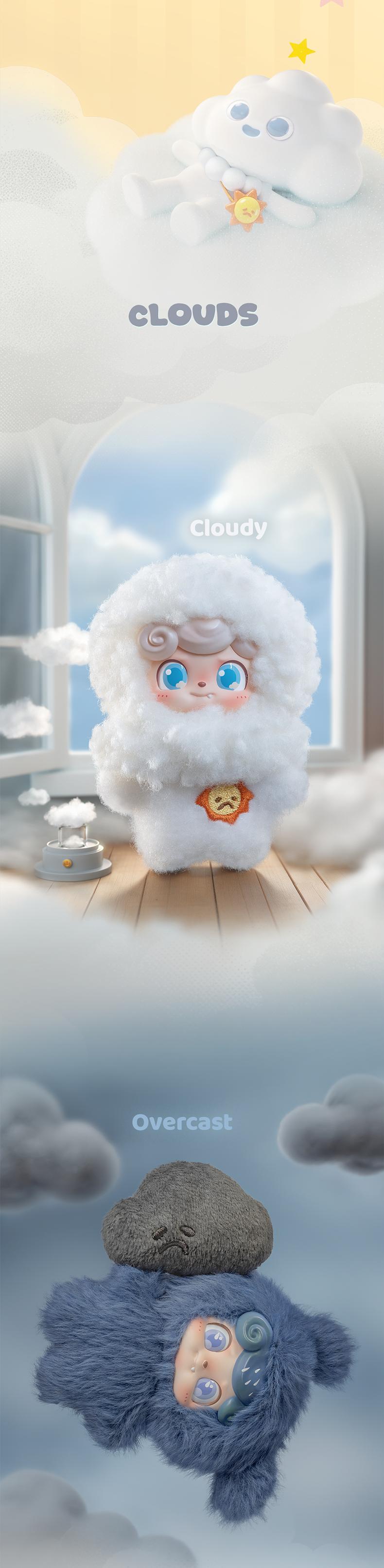 JOTOYS Q.Kid Weather Series MINI Plush Blind Box-Cute Keychain & Bag Charm Collectible Surprise Gift