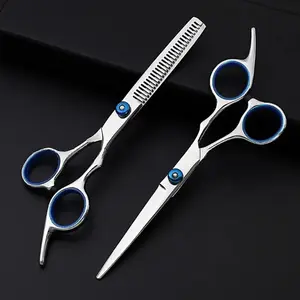 Professional Haircutting Scissors Set, 6-Inch Low Allergy Stainless Trimming Tools, Salon Supplies, Suitable for All Hair Types, Home Salon Kit for Men Women Kids Pets