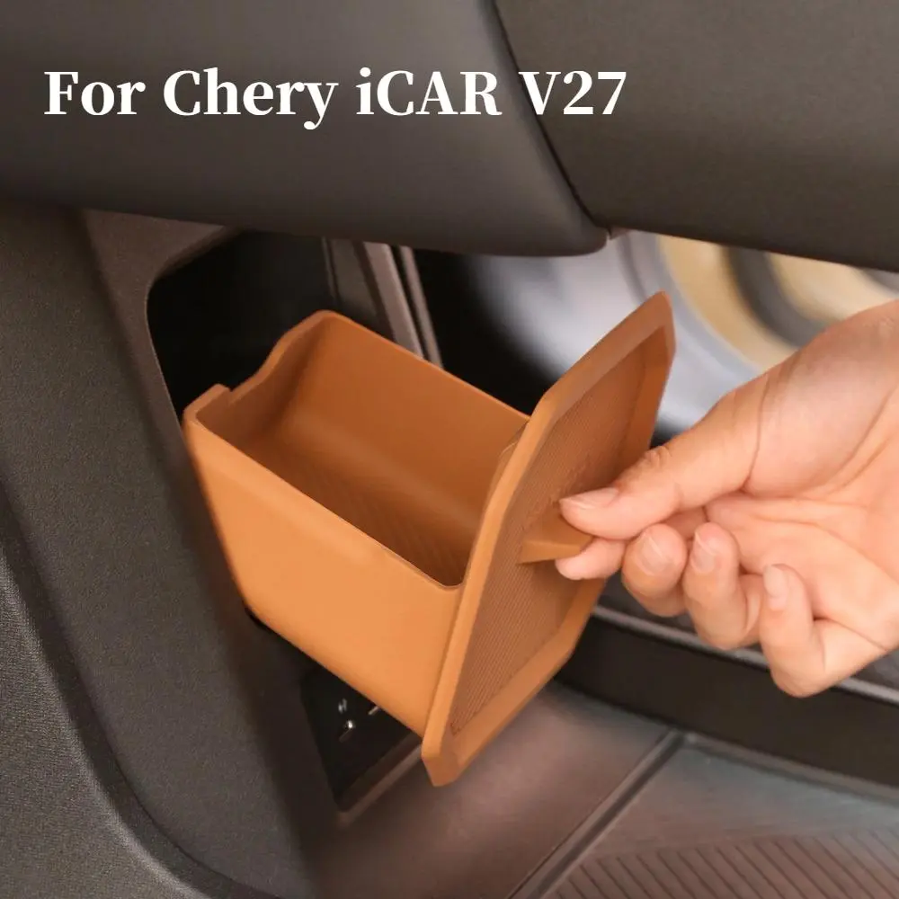 2026 New For Chery iCAR V27 2026 Silicone Central Control Lower Storage Box Interior Storage Privacy Box Modification Accessories