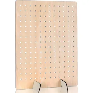 Wooden Pegboard Display Stand Retail Rack - Necklace Holder Earring Display Stands for Selling and Craft Shows - , Pin, Stickers &  Peg Board, 17" x 13"