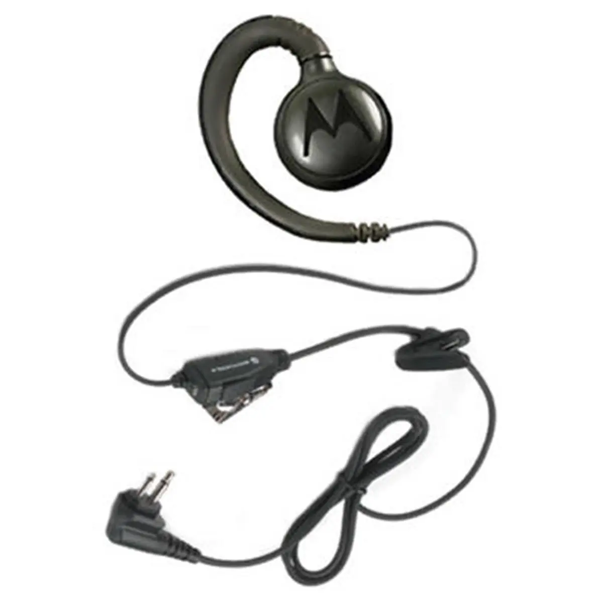 212 MAIN Adjustable Audio Headset, Over-the-Ear Swivel Earpiece with Elastic Fit and In-Line Push to Talk Mic for Motorola Radios in Noisy Areas
