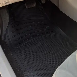 BDK ProLiner Floor Mats for Cars Trucks SUV, 3-Piece All-Weather Car Mats with Universal Fit Design, Durable Car Floor Mats with Capture Ridges, Waterproof Rubber Floor Mats for Cars
