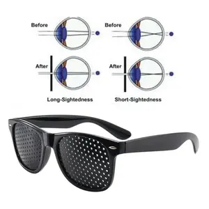 Unisex Pinhole Glasses | Anti-Myopia Astigmatism, Vision Improvement & Fatigue Relief, Lightweight Black