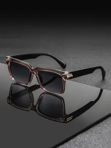 Men's PC Square Full Frame Casual Fashion Glasses, High-End Style, Perfect for Street Photography, Parties, Music Festivals, Daily Wear