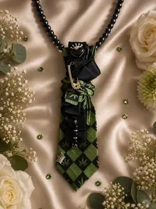 Luxury Emerald Custom Tie Set  | Unisex Statement Neckwear | Handmade Designer Style